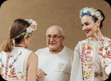 Festival guests celebrating together